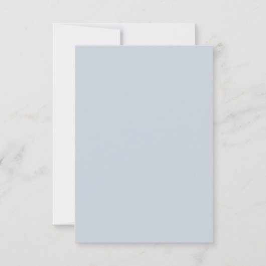 Dusty Blue Minimalist Wedding RSVP  (Achterkant)
