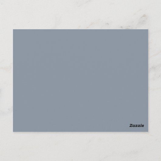 Dusty Blue Minimalistisch nieuw adres Briefkaart (Achterkant)
