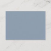 Dusty Blue minimalistisch script bruiloft QR code Informatiekaartje (Achterkant)