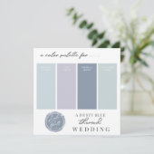 Dusty Blue Mint & Light Paars Color Palette Kaart (Staand voorkant)