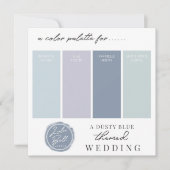 Dusty Blue Mint & Light Paars Color Palette Kaart (Voorkant)