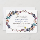Dusty Blue Misty Roos, met de vermelding Save the Save The Date (Voorkant)