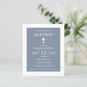 Dusty Blue | Modern Baptism Invitation (Staand voorkant)