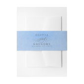 Dusty Blue Modern Boho Wedding Uitnodigingen Wikkel (Voorkant Voorbeeld)