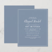 Dusty Blue Modern Budget Bat Mitzvah (Voorkant / Achterkant)