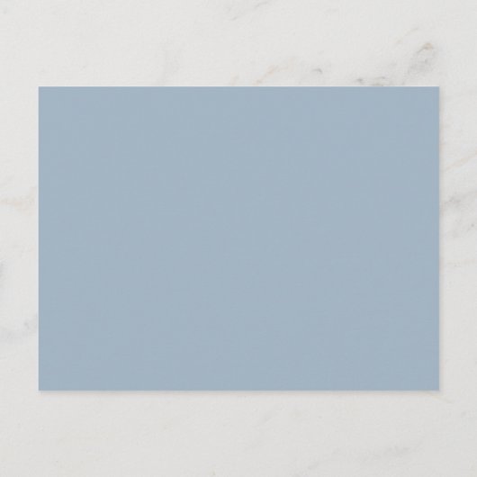 Dusty Blue Modern Doopsel Uitnodiging (Achterkant)