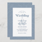 Dusty Blue | Modern eenvoudig Abstract lederen pat Kaart (Voorkant / Achterkant)