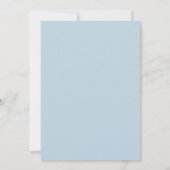Dusty Blue Modern Elegant Calligraphy Wedding Inv Kaart (Achterkant)