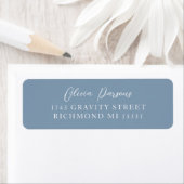Dusty Blue Modern Elegant Scripted Label (Insitu)