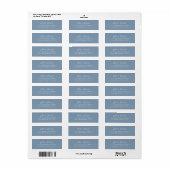 Dusty Blue Modern Elegant Scripted Label (Full Sheet)