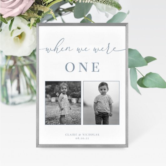 Dusty Blue Modern Elegant Wedding Age Tafelnummer