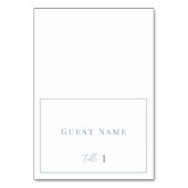 Dusty Blue Modern Elegant Wedding Escort Kaart (Voorkant)