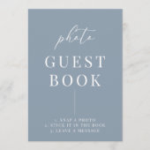 Dusty Blue Modern Elegant Wedding Fotoboek Teken (Voorkant)