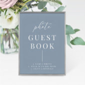 Dusty Blue Modern Elegant Wedding Fotoboek Teken