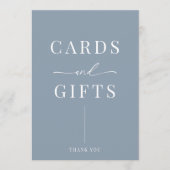 Dusty Blue Modern Elegant Wedding Kaarten Gifts Si (Voorkant)