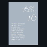 Dusty Blue Modern Handgeschreven Script Wedding Kaart<br><div class="desc">Verhoog uw evenement met onze aanpasbare tafelkaarten met minimalistische typografie. Ontworpen om naadloos te mengen met elk decor, bieden deze moderne tafelkaarten een stijlvolle en persoonlijke touch aan uw speciale gelegenheid. Of u nu een bruiloft, verjaardag, afstuderen, baby shower of een ander gedenkwaardig evenement viert, onze tafelkaarten kunnen gemakkelijk worden...</div>