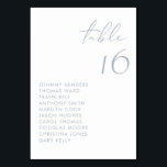 Dusty Blue Modern Handgeschreven Script Wedding Kaart<br><div class="desc">Verhoog uw evenement met onze aanpasbare tafelkaarten met minimalistische typografie. Ontworpen om naadloos te mengen met elk decor, bieden deze moderne tafelkaarten een stijlvolle en persoonlijke touch aan uw speciale gelegenheid. Of u nu een bruiloft, verjaardag, afstuderen, baby shower of een ander gedenkwaardig evenement viert, onze tafelkaarten kunnen gemakkelijk worden...</div>