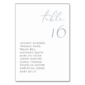 Dusty Blue Modern Handgeschreven Script Wedding Kaart (Achterkant)