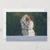 Dusty Blue Modern Initialen & Foto's Sla de datum  Save The Date (Achterkant)