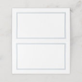 Dusty Blue Modern Minimalist Weddenschap Blank Plaatskaartje (Buitenkant ongevouwen)