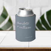 Dusty Blue Modern minimalist Wedding Favors Blikjeskoeler