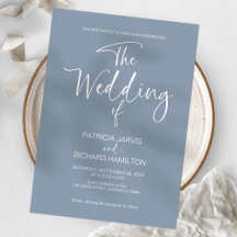 Dusty Blue Modern minimalist Wedding