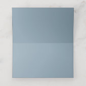 Dusty Blue Modern minimalist Wedding Plaatskaartje (Binnenkant ongevouwen)