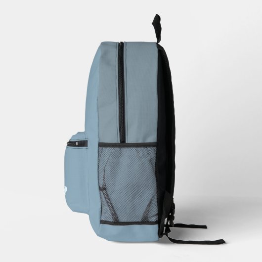 Dusty Blue Modern Personalized Kids Backpack Bedrukte Rugzak (Rechts)