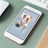 Dusty Blue Modern Photo Wedding Save the Date