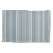 Dusty blue modern retro patroonstrepen minimaal kussensloop (Achterkant)