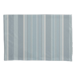 Dusty blue modern retro patroonstrepen minimaal kussensloop