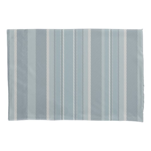 Dusty blue modern retro patroonstrepen minimaal kussensloop (Voorkant)