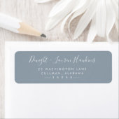 Dusty Blue Modern Return Address Label (Insitu)