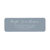 Dusty Blue Modern Return Address Label (Voorkant)