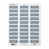 Dusty Blue Modern Return Address Label (Full Sheet)