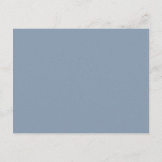 Dusty Blue Modern Script Wedding Informatiekaartje (Achterkant)
