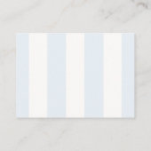 Dusty Blue Modern Stripe Diaper Raffle Ticket Informatiekaartje (Achterkant)