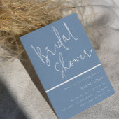 Dusty Blue Modern Vrijgezellenfeest Kaart