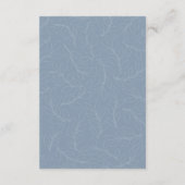 Dusty Blue Modern Wedding Accommodal Detail Informatiekaartje (Achterkant)