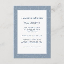 Dusty Blue Modern Wedding Accommodal Detail Informatiekaartje