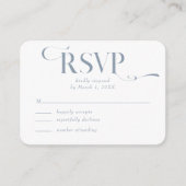 Dusty Blue Modern Wedding RSVP Enclosure Card Informatiekaartje (Voorkant)