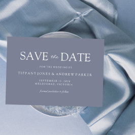 Dusty Blue Modern Wedding Save The Date