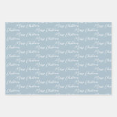 Dusty Blue & Modern White Kerstboom Inpakpapier Vel (Voorkant)