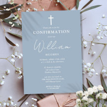 Dusty Blue Moderne minimalistische bevestiging