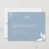 Dusty Blue Moderne minimalistische tak laat detail Kaart (Voorkant)