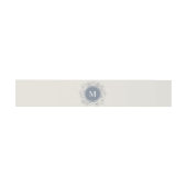 Dusty Blue  Monogram Belly Band Uitnodigingen Wikkel (Vlak)