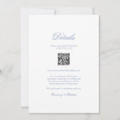 Dusty Blue Monogram Botanische Krans Alles In Een Kaart (Achterkant)