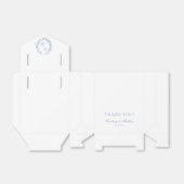 Dusty Blue Monogram Botanische Krans Bedankt Bedankdoosjes (Uitgevouwen)