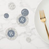 Dusty Blue Monogram bruiloft Confetti (Groep)