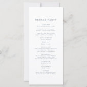 Dusty Blue Monogram Crest Wedding Program (Achterkant)